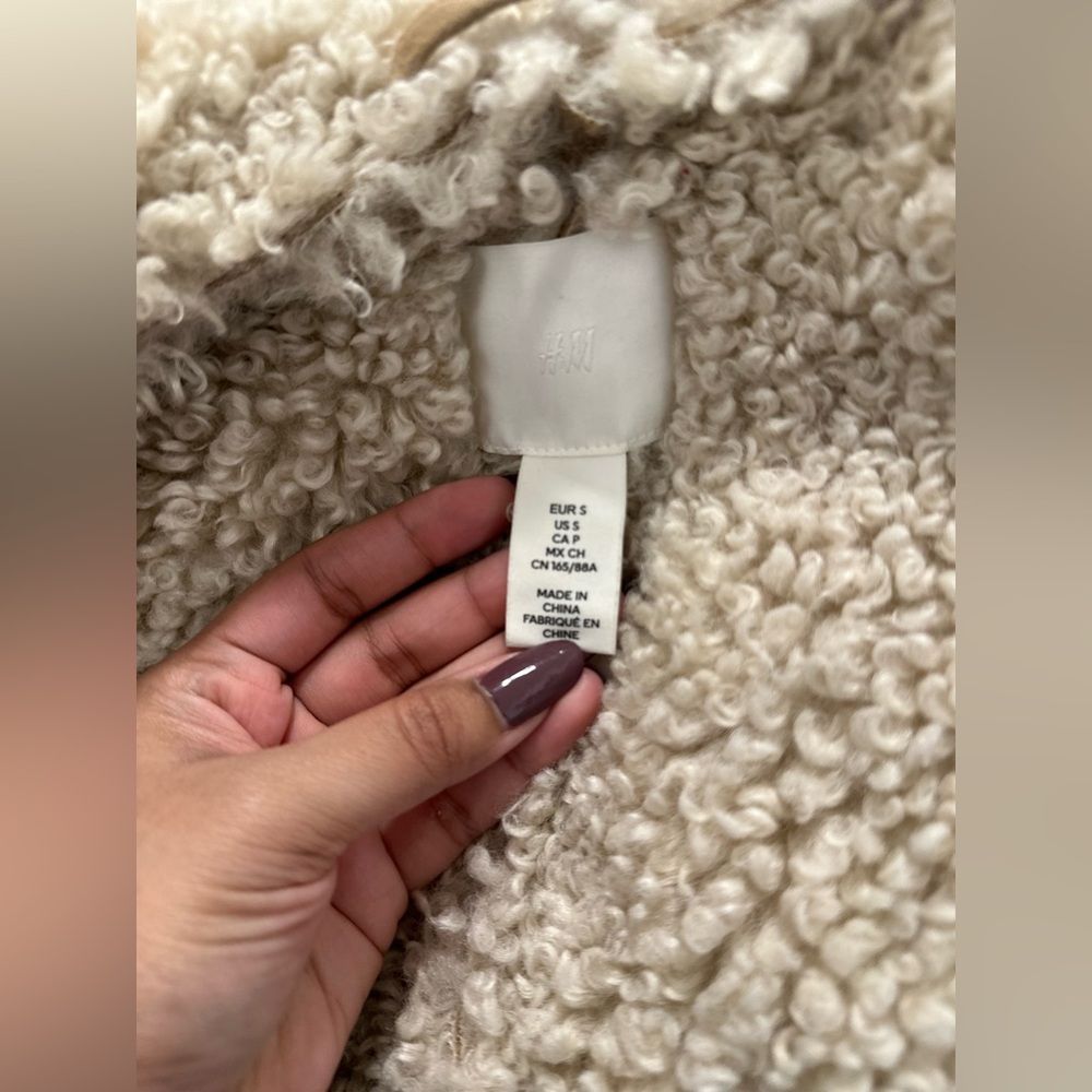 H&M Cream Shearling Jacket - Picture 5 of 6